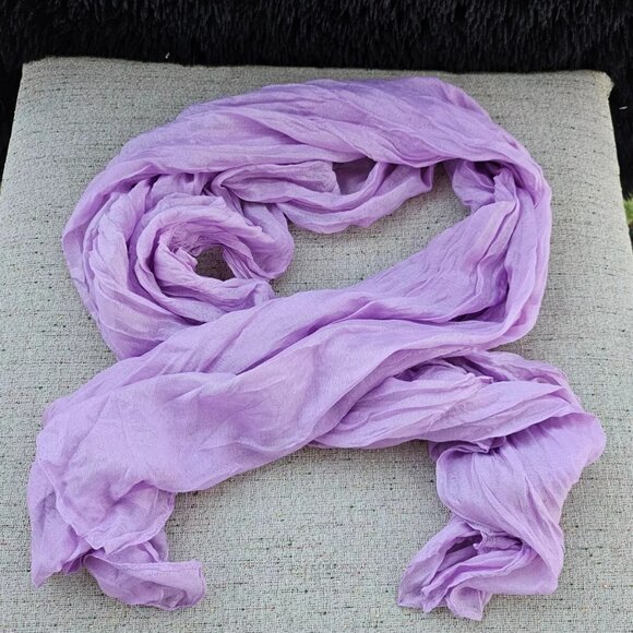 Women Scarf Light Purple Neck Band Fashion Scarf Long Scarf 60X30 inches Unbran - Picture 4 of 9